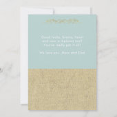 素朴なゴールドの装飾 卒業生 2枚の写真 卒業おめでとう カード (裏面)