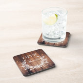 素朴なサンクスギビングリース バーンワッド 感謝 コースター (右側)