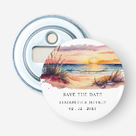 素朴なサンセットビーチ セーブ・ザ・デート マグネット 栓抜き