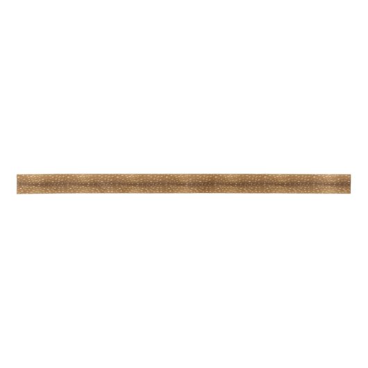 素朴なシカによって斑点を付けられる子鹿の毛皮 サテンリボン (正面)