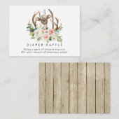 素朴なシカの花のおむつのラッフルのエンクロージャカード エンクロージャーカード (正面/裏面)