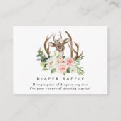素朴なシカの花のおむつのラッフルのエンクロージャカード エンクロージャーカード (正面)