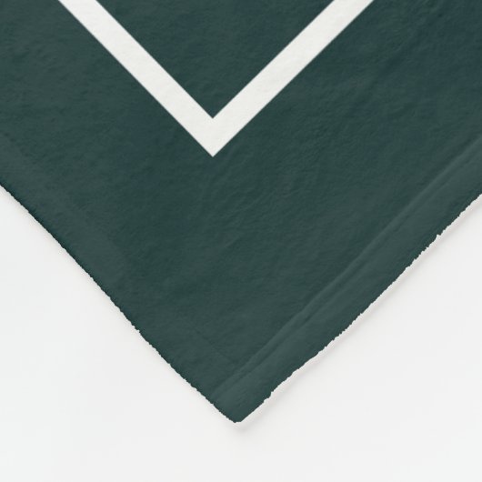 素朴なシカの(雄ジカの)枝角のモノグラムのマツ緑 フリースブランケット (角)