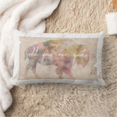 素朴なシックを追加あなた自身の引用文バイソンアート ランバークッション (ブランケット)