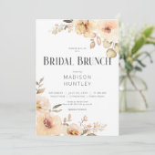 素朴なシャンパンクリームの花嫁の朝食 招待状 (スタンド正面)