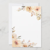 素朴なシャンパンクリームの花嫁の朝食 招待状 (裏面)