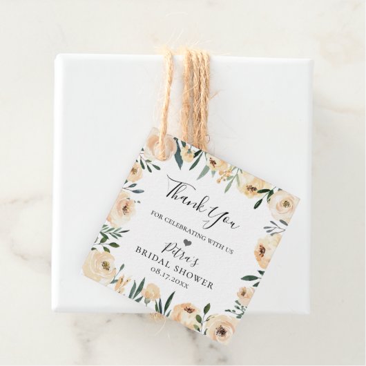 素朴なシャンパン フラワー フレーム ありがとうございます フェイバータグ (インサイチュ)