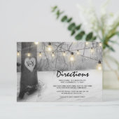 素朴なシルバー ウィンター ツリー ライト ウェディング 詳細 エンクロージャーカード (スタンド正面)