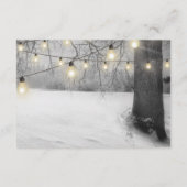 素朴なシルバー ウィンター ツリー ライト ウェディング 詳細 エンクロージャーカード (裏面)