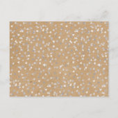 素朴なシルバー ラブ ハート カレンダー セーブ ザ デート 案内ポストカード (裏面)