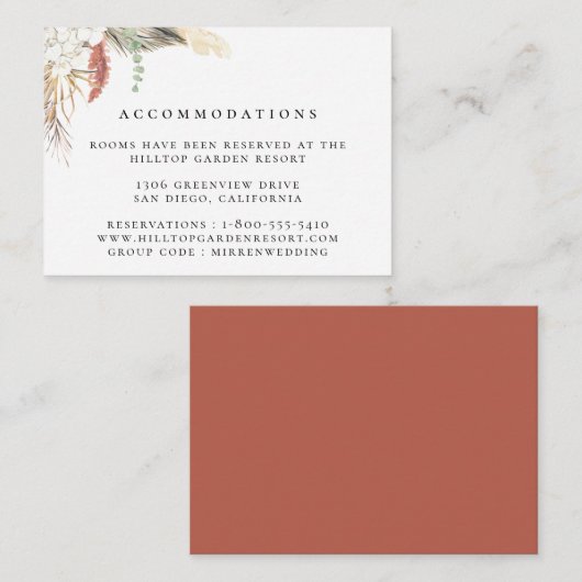 素朴なジャングルの結婚式の調節 エンクロージャーカード (正面/裏面)