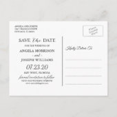 素朴なジューシーなサボテン 花の結婚式のSave the Date 案内ポストカード (裏面)