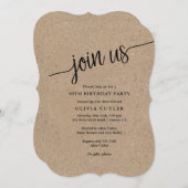 素朴なスクリプトクラフト　あらゆるシーンにご使用ください 招待状 (正面/裏面)