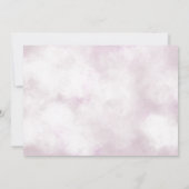 素朴なスクリプト蝶赤面誕生の発表 招待状 (裏面)