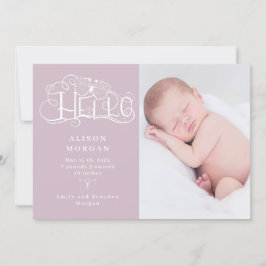 素朴なスクリプト蝶赤面誕生の発表 招待状