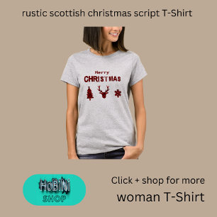 素朴なスコットランドのクリスマススクリプト Tシャツ