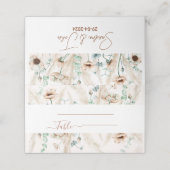 素朴なススキエレガントボホの植物葉 プレイスカード (外部開封)