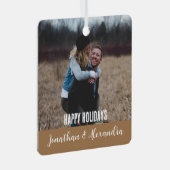 素朴なスタイリッシュモダンクリスマスが自分のクリスマスを作る メタルオーナメント (正面右)