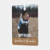 素朴なスタイリッシュモダンクリスマスが自分のクリスマスを作る メタルオーナメント (正面左)