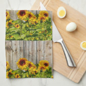 素朴なスタイルのひまわりキッチンタオル キッチンタオル (四つ折り)