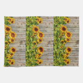 素朴なスタイルのひまわりキッチンタオル キッチンタオル (横)