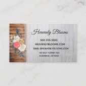 素朴なスタイルの花柄 名刺 (裏面)