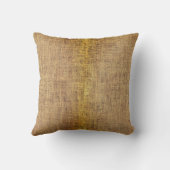 素朴なスタイルの青いデニムおよびバーラップの効果 クッション (裏面)