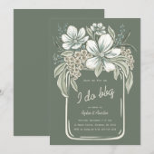 素朴なスタイルの BBQ カップルシャワー招待状 招待状 (正面/裏面)