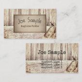 素朴なスタイル名刺テンプレート木柄 名刺 (正面/裏面)