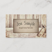 素朴なスタイル名刺テンプレート木柄 名刺 (正面)