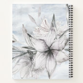 素朴なステンシルボタニカルモノグラム ノートブック (裏面)