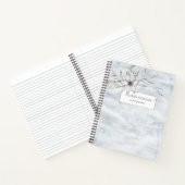 素朴なステンシルボタニカルモノグラム ノートブック (内部)