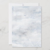 素朴なステンシルボタニカル日付の変更 招待状 (裏面)