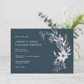 素朴なステンシルボタニックスの優雅な結婚式の招待状 招待状 (スタンド正面)