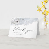 素朴なステンシルボタニックス写真サンキューカード カード (黄色い花)