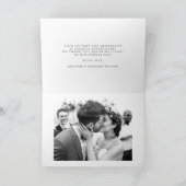 素朴なステンシルボタニックス写真サンキューカード カード (内部)