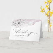 素朴なステンシルボタニックス写真サンキューカード カード (黄色い花)