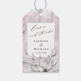 素朴なステンシルボタニ感謝していタルユーラベル ギフトタグ