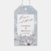 素朴なステンシルボタニ感謝していタルユーラベル ギフトタグ (正面)