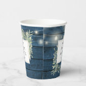 素朴なストリングライトとグリーンが生い茂るブライダルシャワー 紙コップ (右)