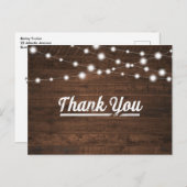 素朴なストリングライト 現代の感謝 ポストカード (正面/裏面)