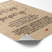 素朴なストリングライト 結婚式 追悼テーブルサイン ポスター (角)