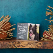 素朴なスレートペットメモリアル | 写真の思い出 フォトプラーク (側面)