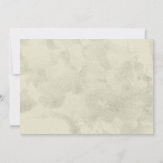 素朴なタイプライターは結婚式招待状を調整します 招待状 (裏面)