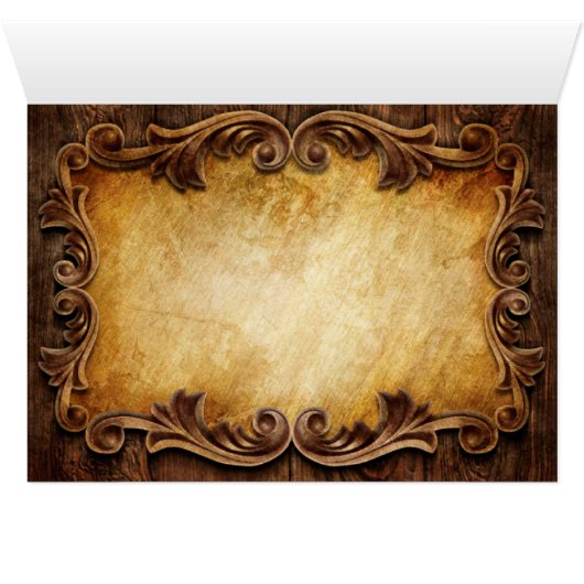 素朴なタイポグラフィ西部の田舎の結婚式 (内部横(下))