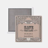 素朴なタイポグラフィ西部の田舎の結婚式 マグネット (正面/裏面)