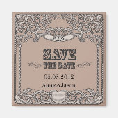 素朴なタイポグラフィ西部の田舎の結婚式 マグネット (正面)