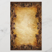 素朴なタイポグラフィ西部の田舎の結婚式 便箋 (正面)