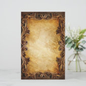 素朴なタイポグラフィ西部の田舎の結婚式 便箋 (スタンド正面)