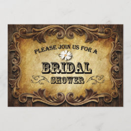 素朴なタイポグラフィ西部の田舎の結婚式 招待状